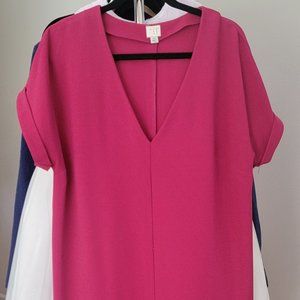 A New Day Pink Shirt Dress, XL, Pink